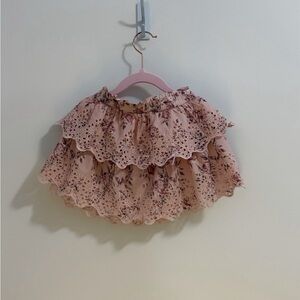 GAP x Loveshackfancy Pink Floral Lace Kids Skirt